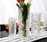 Weaving Colored Glass Vase / Transparent Desktop Decoration Vase