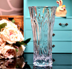 Clear Castle Decorative Glass Vases Stock Handwash Classical Type For Flower
