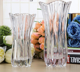 Royal Glass Crystal Transparent Glass Vase Flower Decoration Machine Press