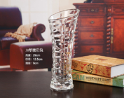 30cm Height Slim Waist Decorative Glass Vases Bevel Connection Canton Tower Shape
